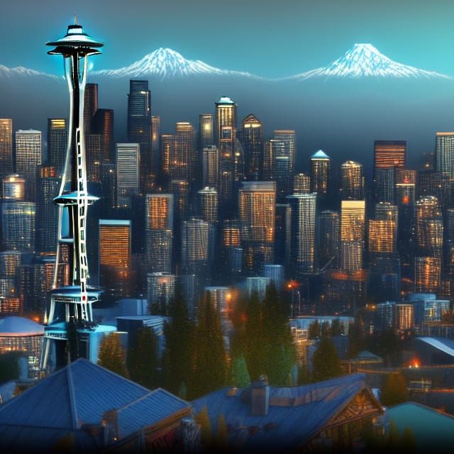 Seattle, Washington: Detailed Matte Painting in Unreal Engin...
