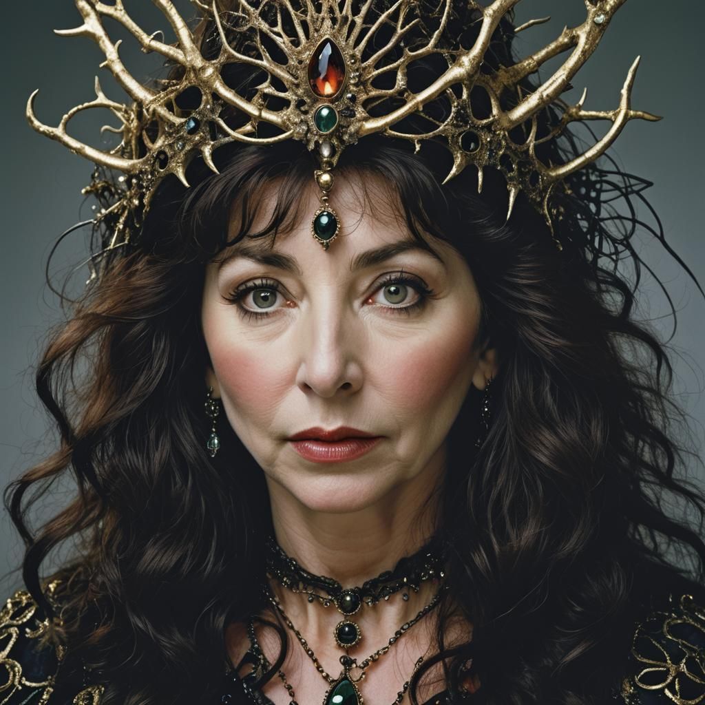 Dark Witch Queen Portrait in Professional Photography Style