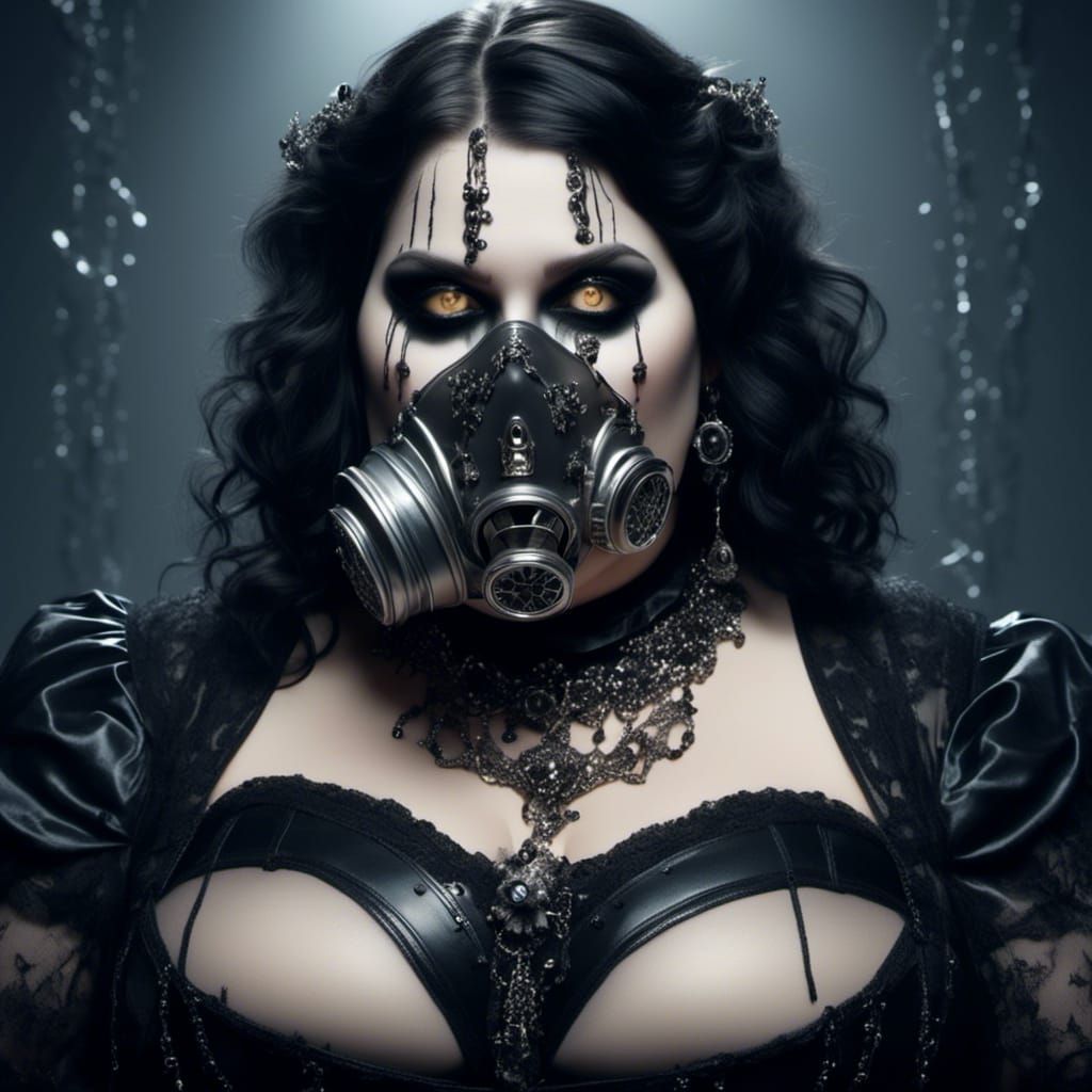 Gothic Cyberpunk Woman on Life Support