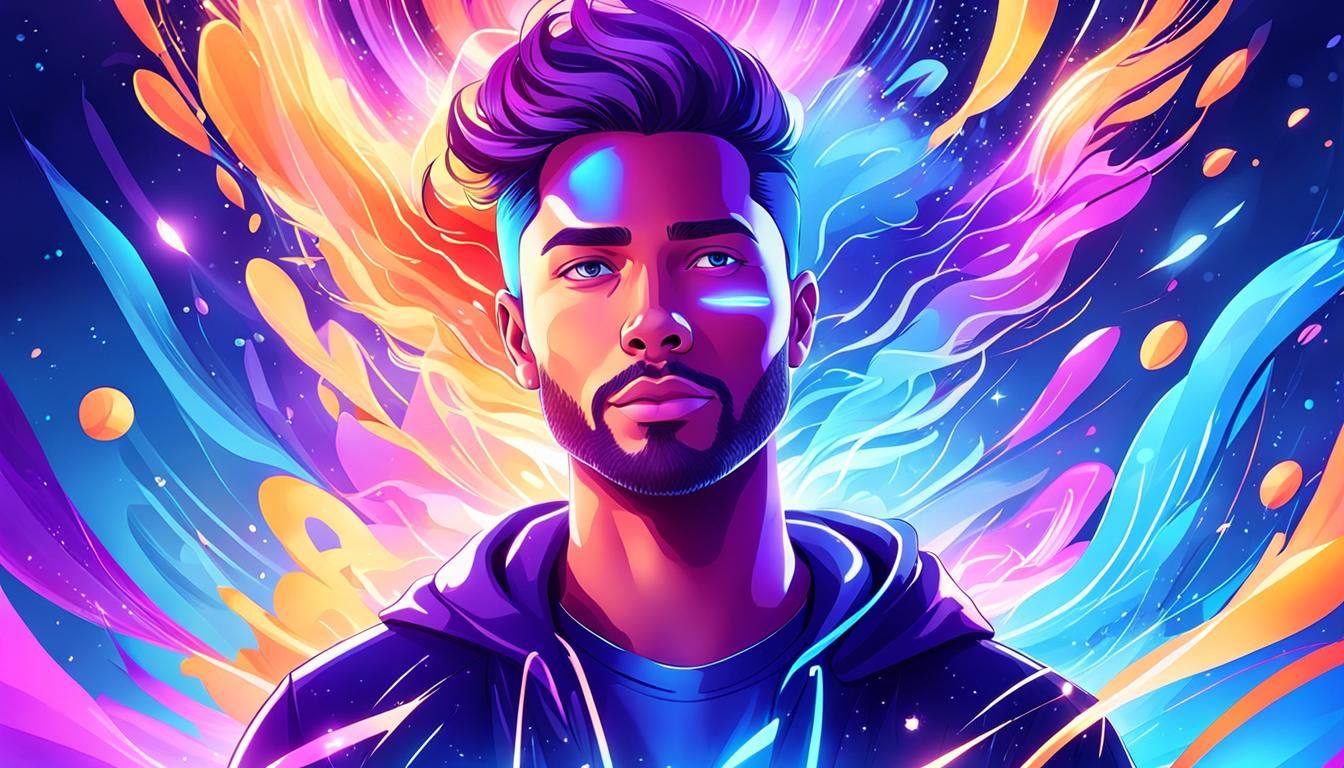 Radiant Aura of Positivity: A Digital Illustration