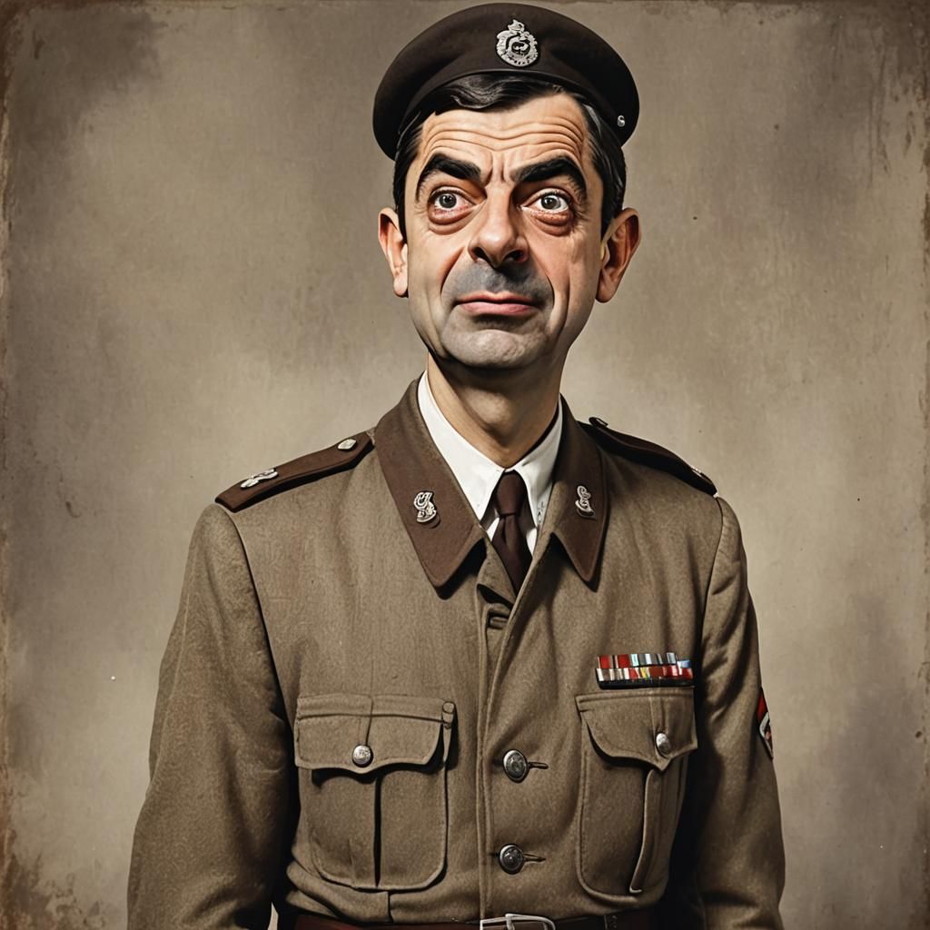 Mr. Bean in SS Uniform: A Satirical Image