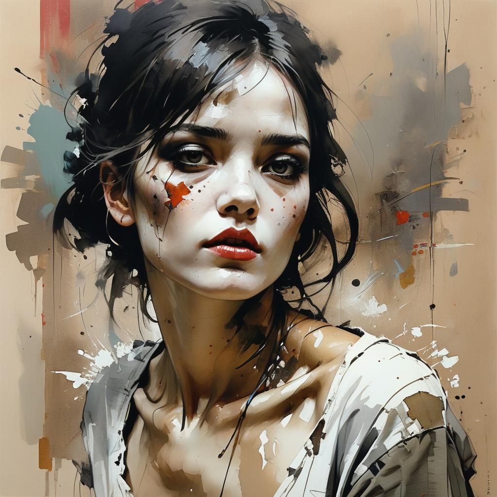 Florian Nicolle and Romulo Royo style painting art, like a b...