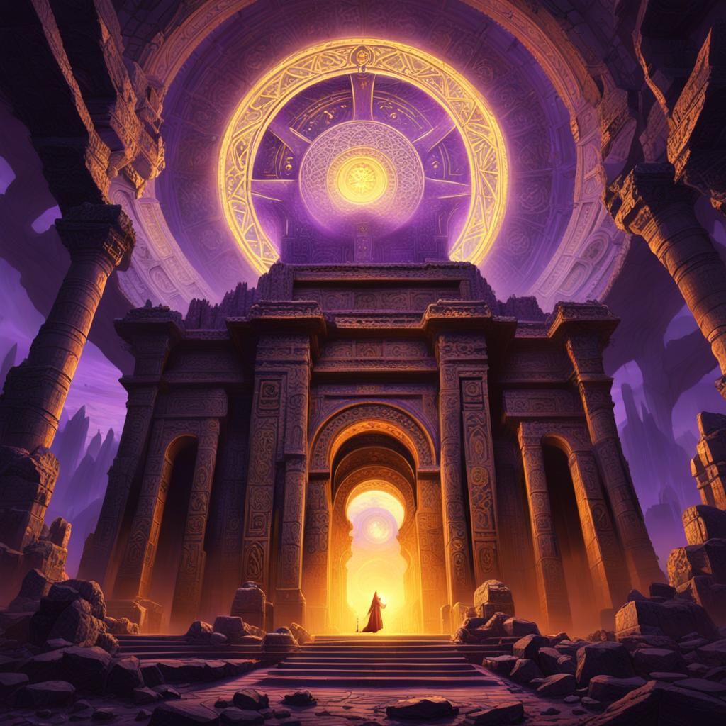 Activating Stargate in Mystical Ruined Temple