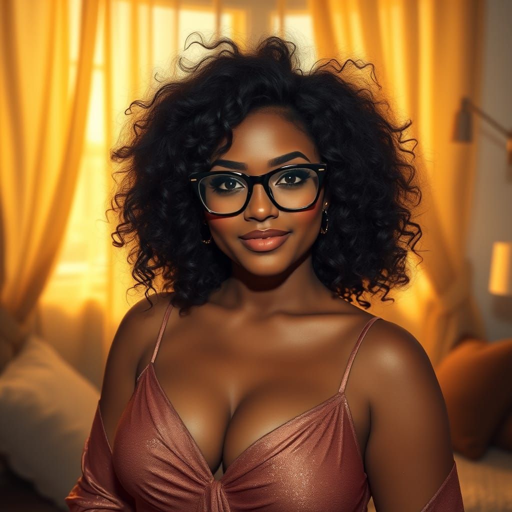 Indian Woman in Cozy Room: Fantasy Concept Art