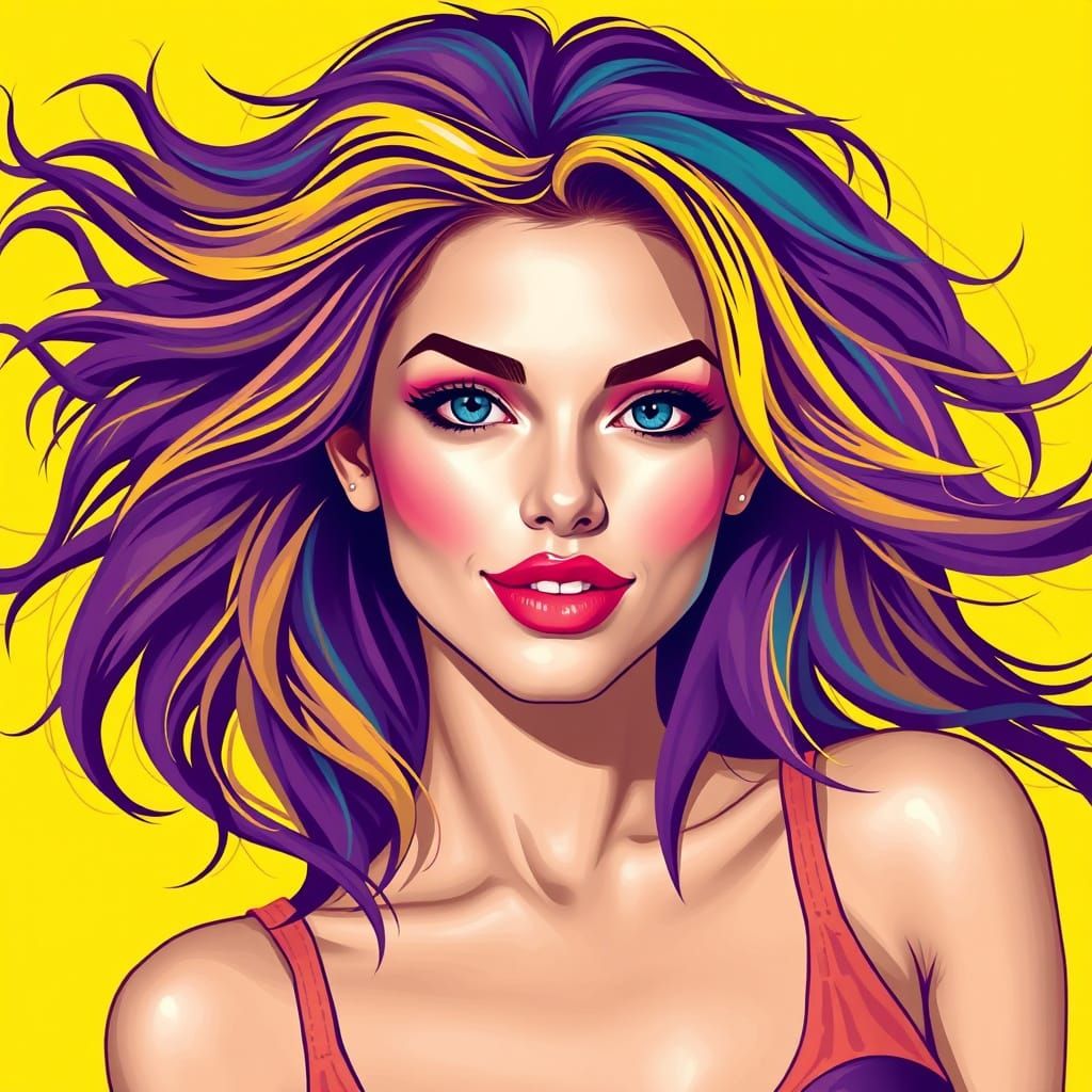 A captivating portrait of a young woman, likely in her late teens or early twenties, with a Caucasian ethnicity.  Her ex...