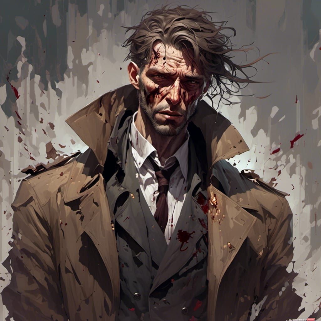 Decomposing Zombie Portrait in Hyperdetailed Digital Art Sty...