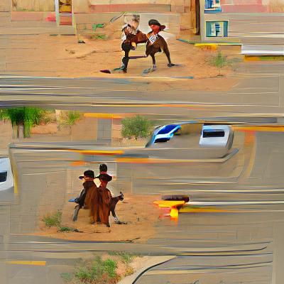 Wild West Street Duel Scene