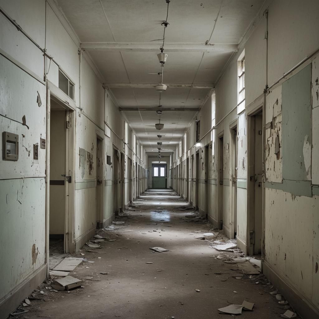 Abandoned Hospital Corridor