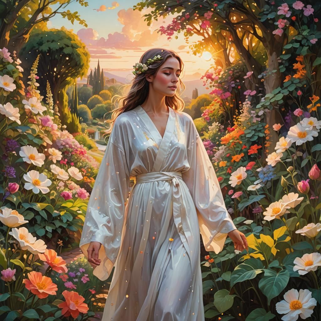 Enchanted Garden: Impressionistic Fantasy Landscape