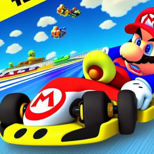 Mario Kart Racing Scene