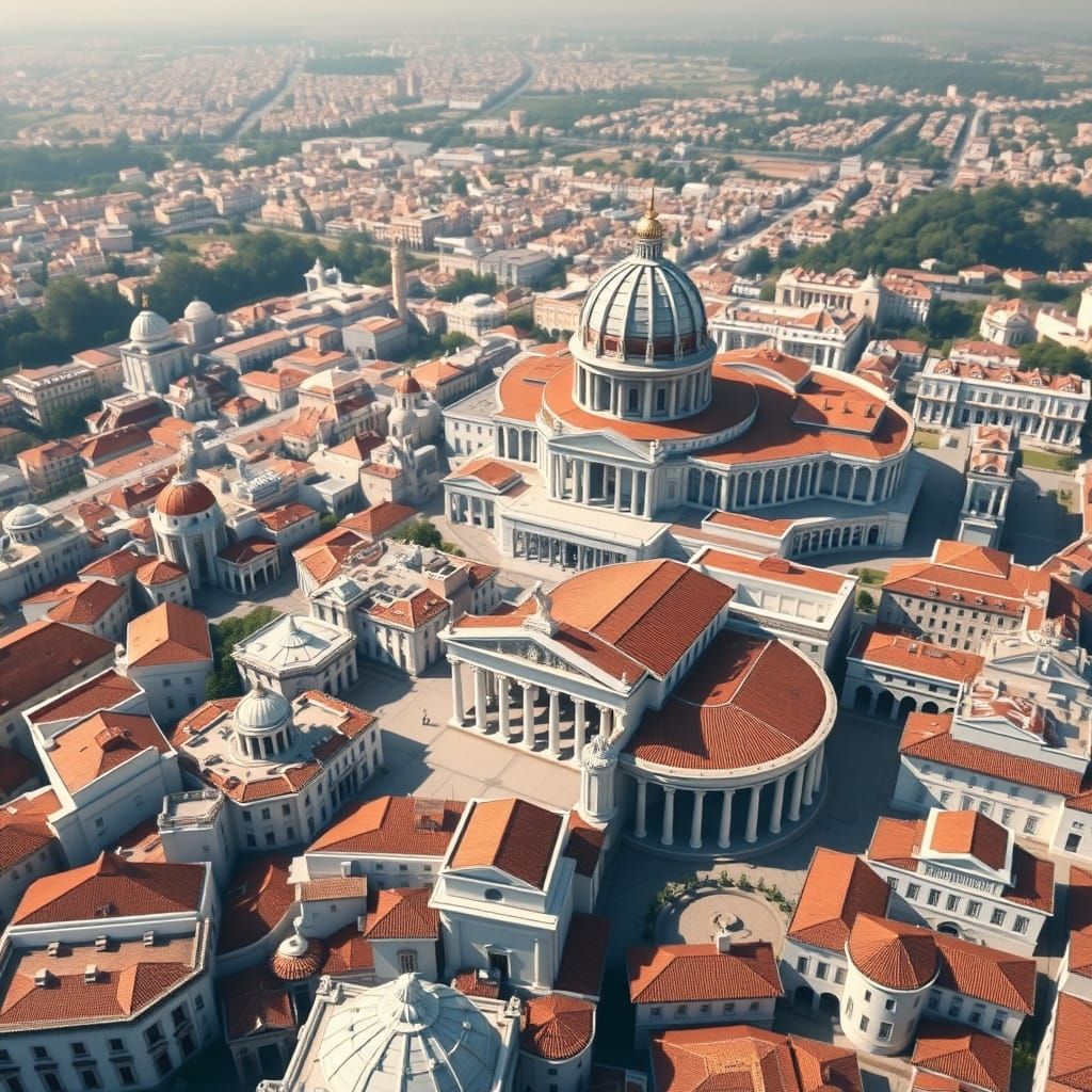 Elegant Roman Cityscape in Palladian Style