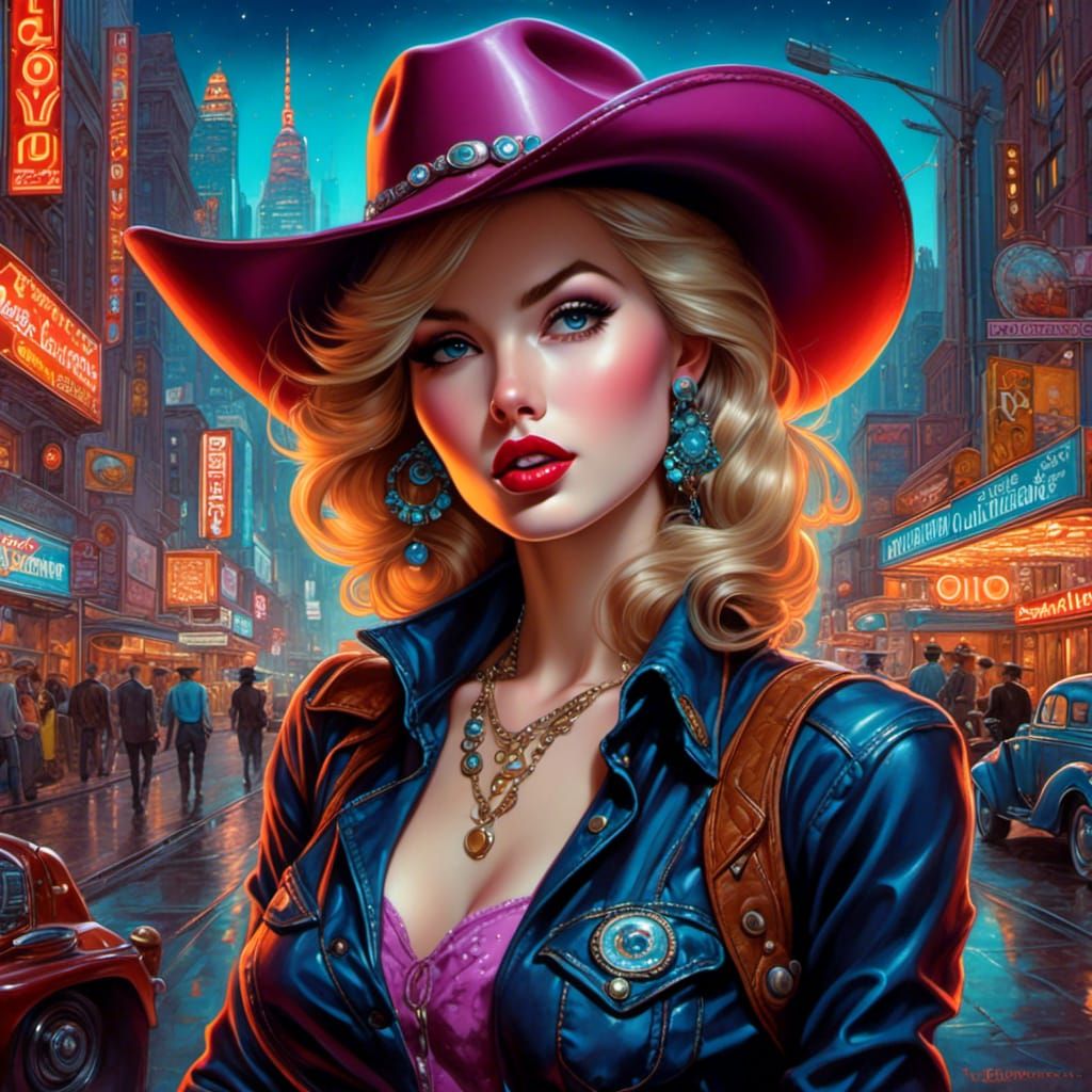 Cowgirl and Mutated Livestock Visit City