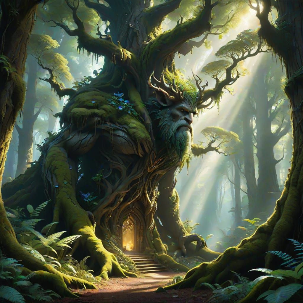 Enchanted Fae in Luminous Forest Glade