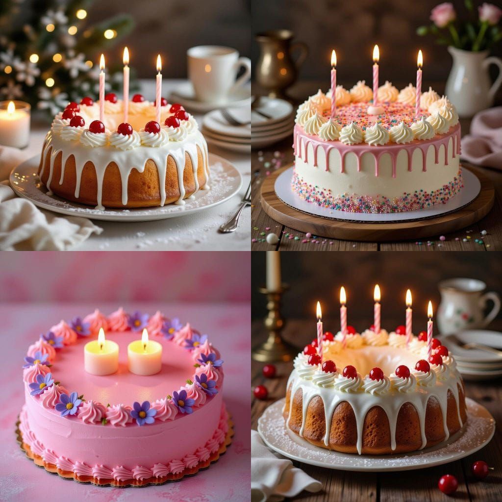 Heart Shaped Cake With Candles