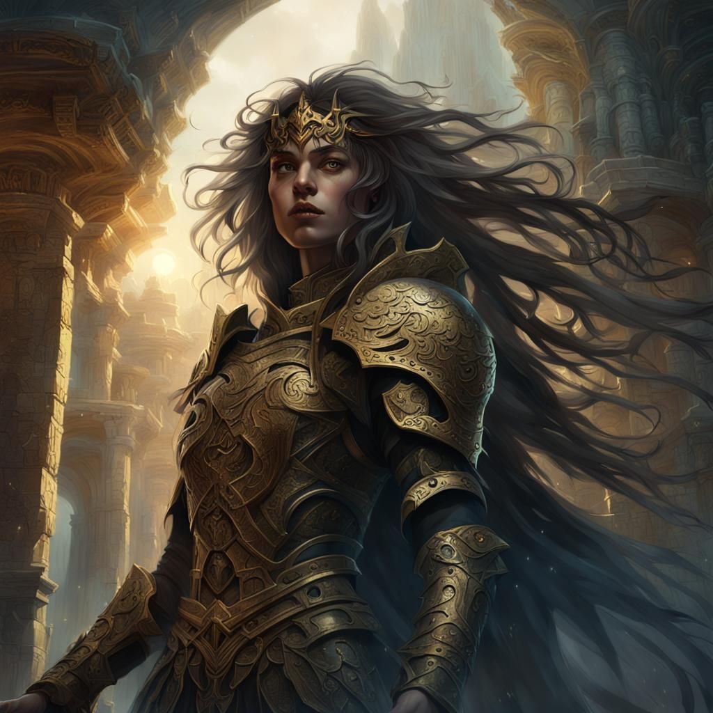 Armored Goddess in Mystical Ruins