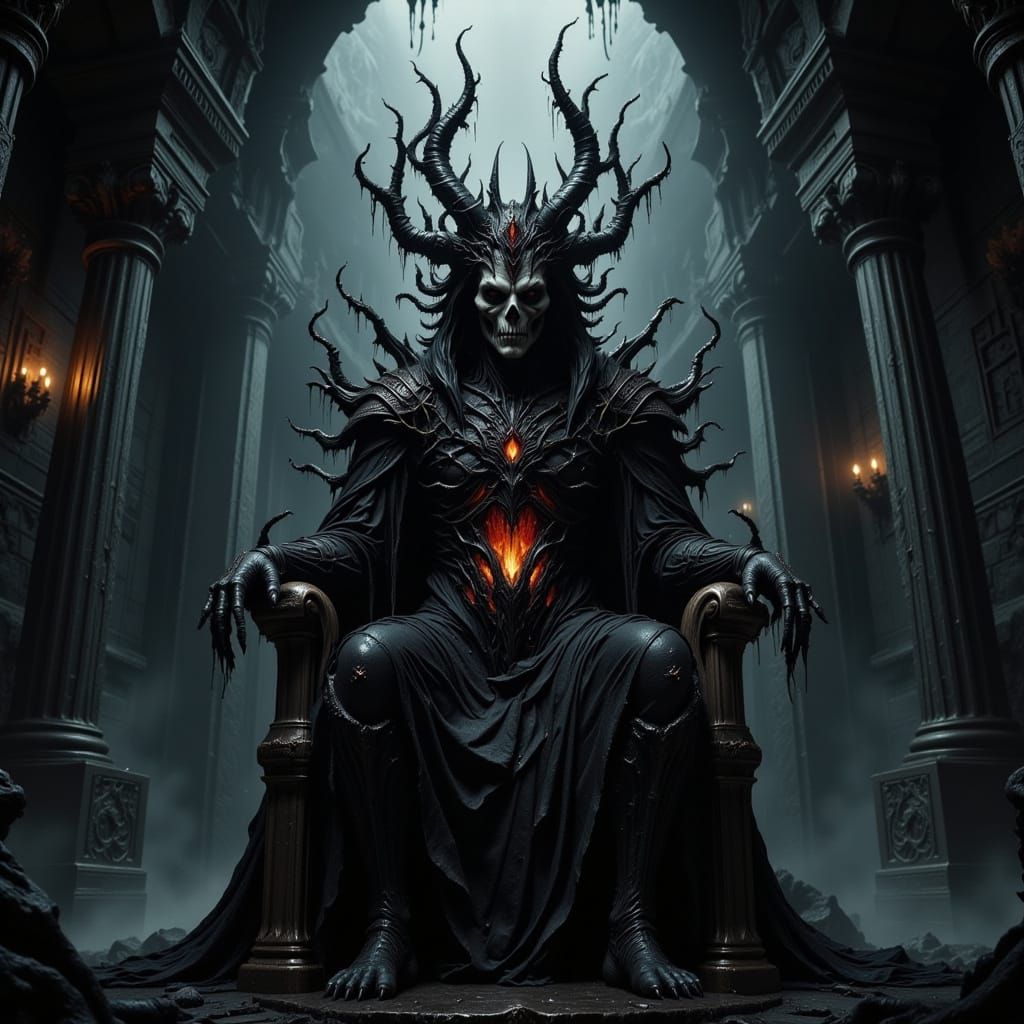 Cinematic Portrait of a Sorrowful, Powerful Satan