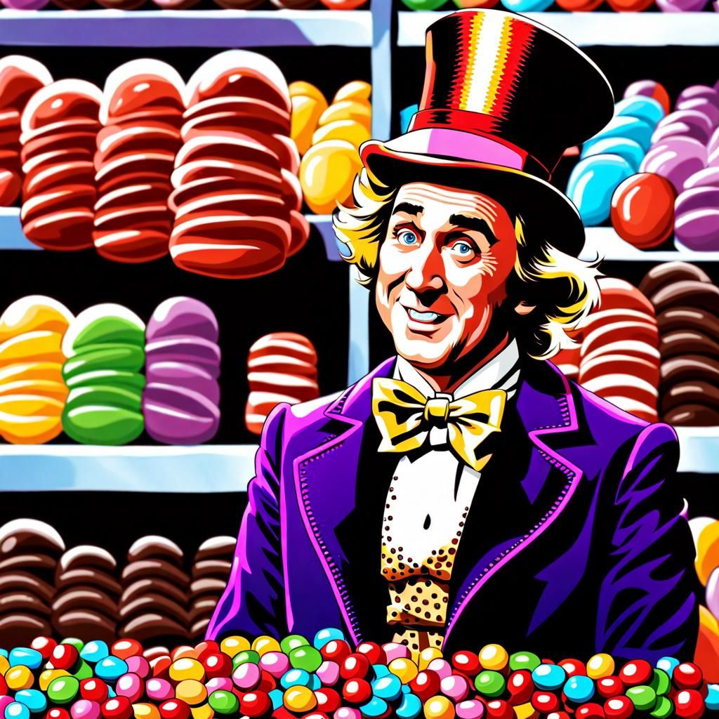 Whimsical Candy Factory of Sweet Delights