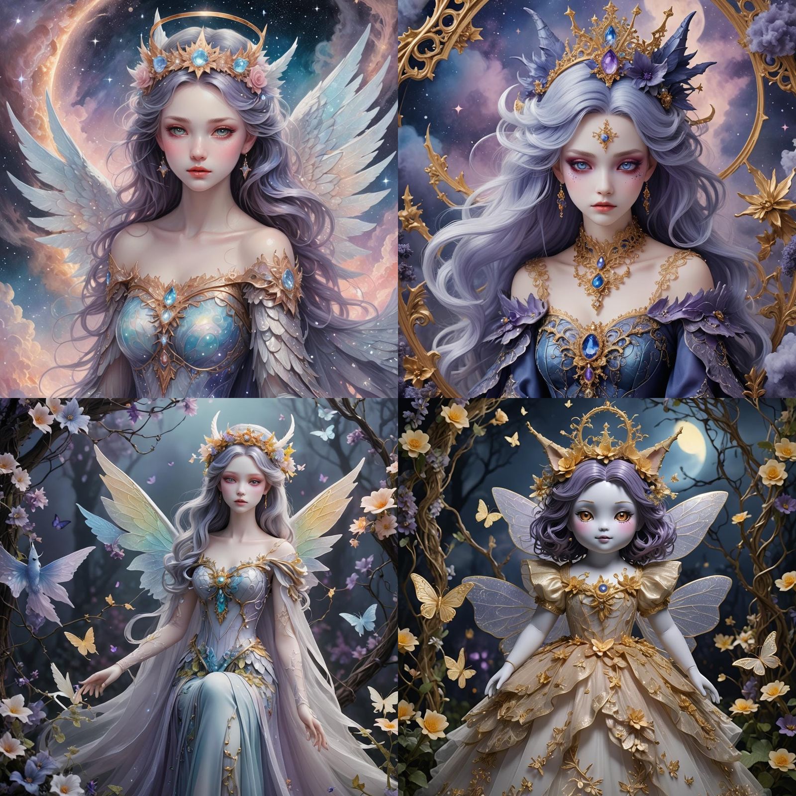 Angelic Porcelain Princess Gengar: Detailed Matte Painting