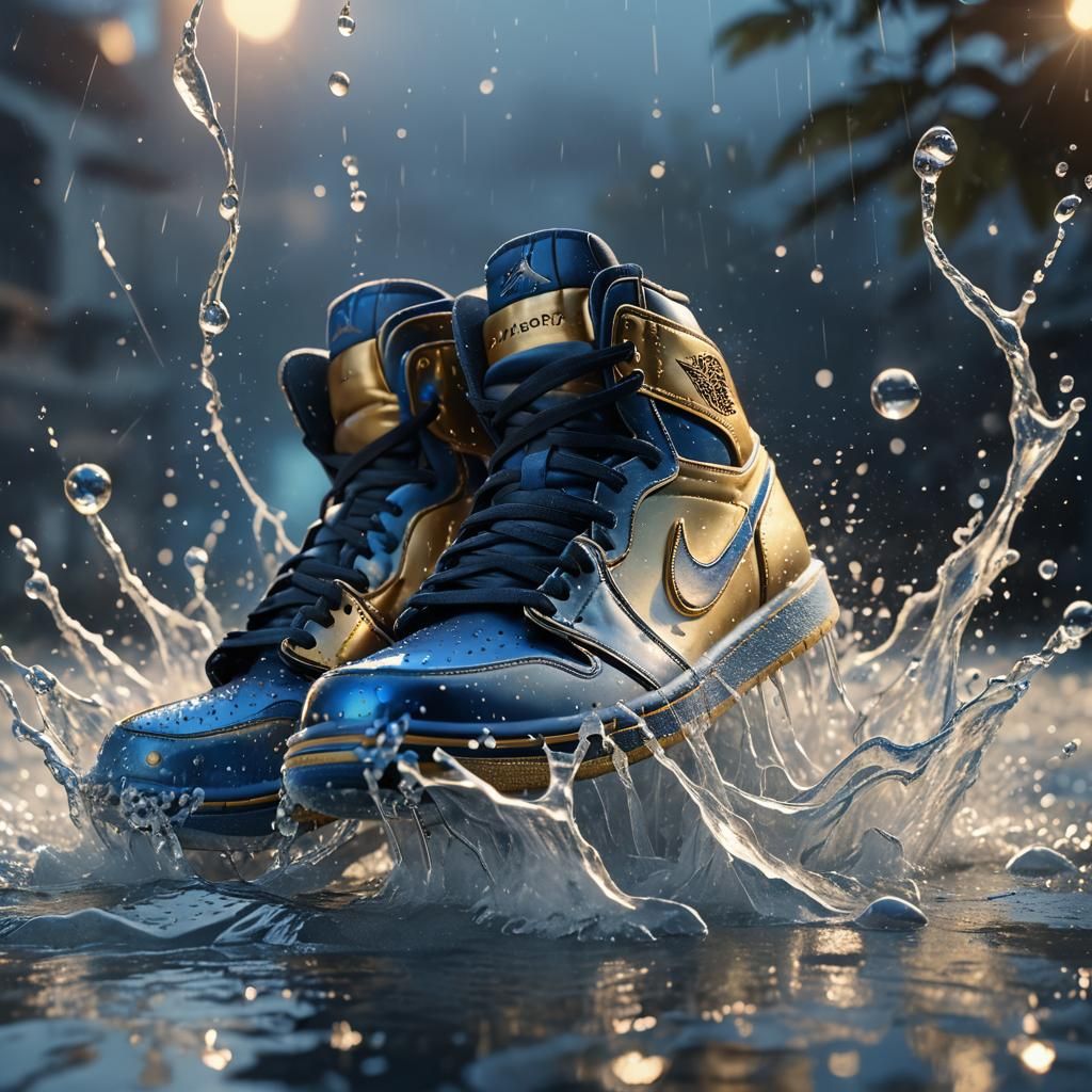Air Jordan 1 Splashing Water: Fantasy Concept Art