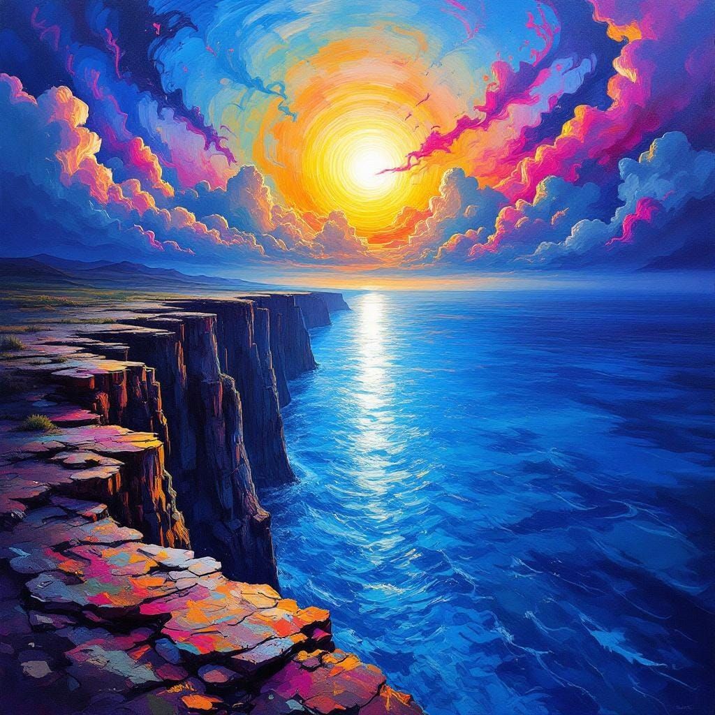 Graffiti Art Landscape with Jasper Canyon and Ocean