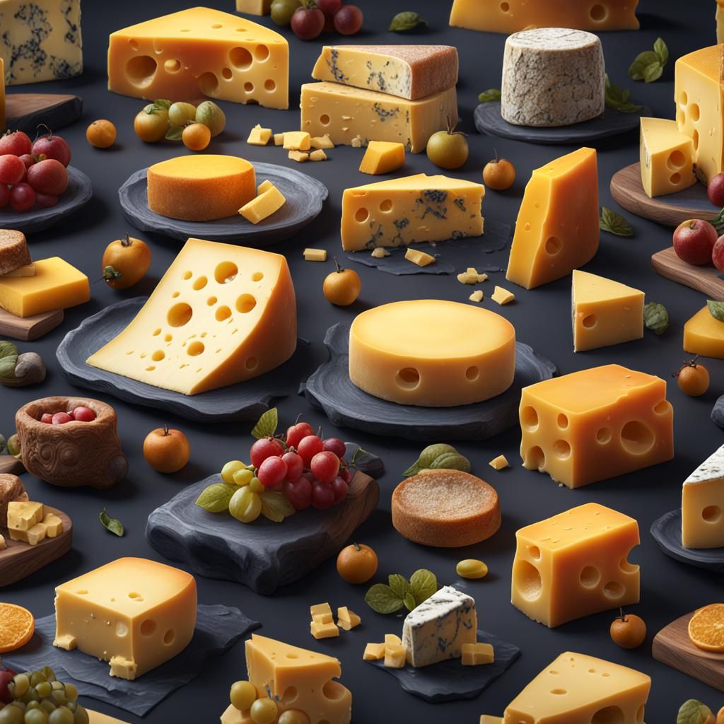 Fantastical Cheese Concept Art in Deep Color