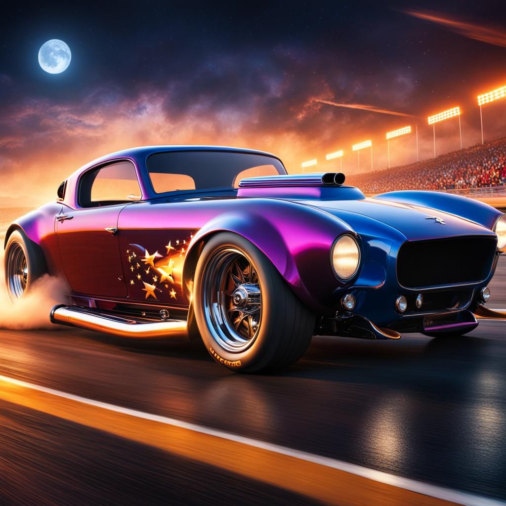 Star-Studded Hot Rod Races Down Highway