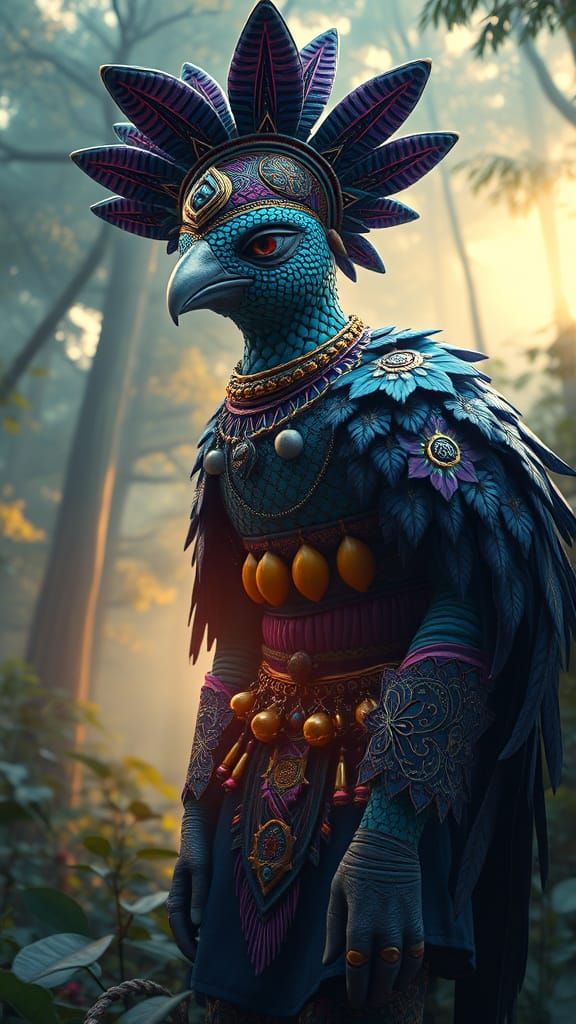 Exquisite Fantasy Creature in Mystical Forest