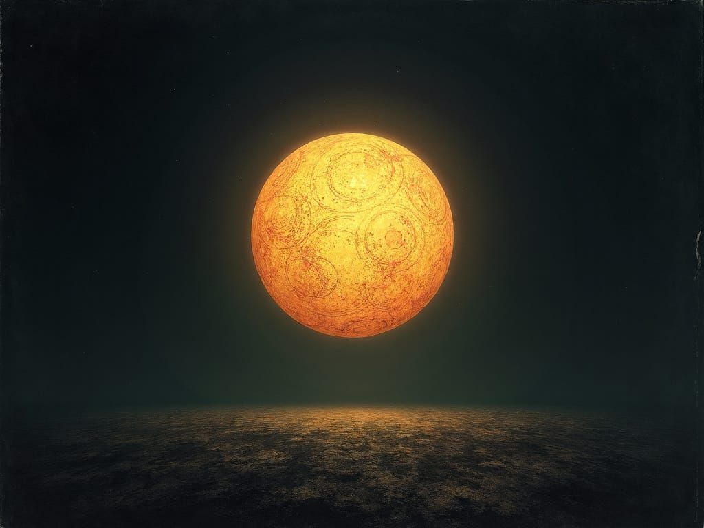 Glowing Orb in Cosmic Blackness