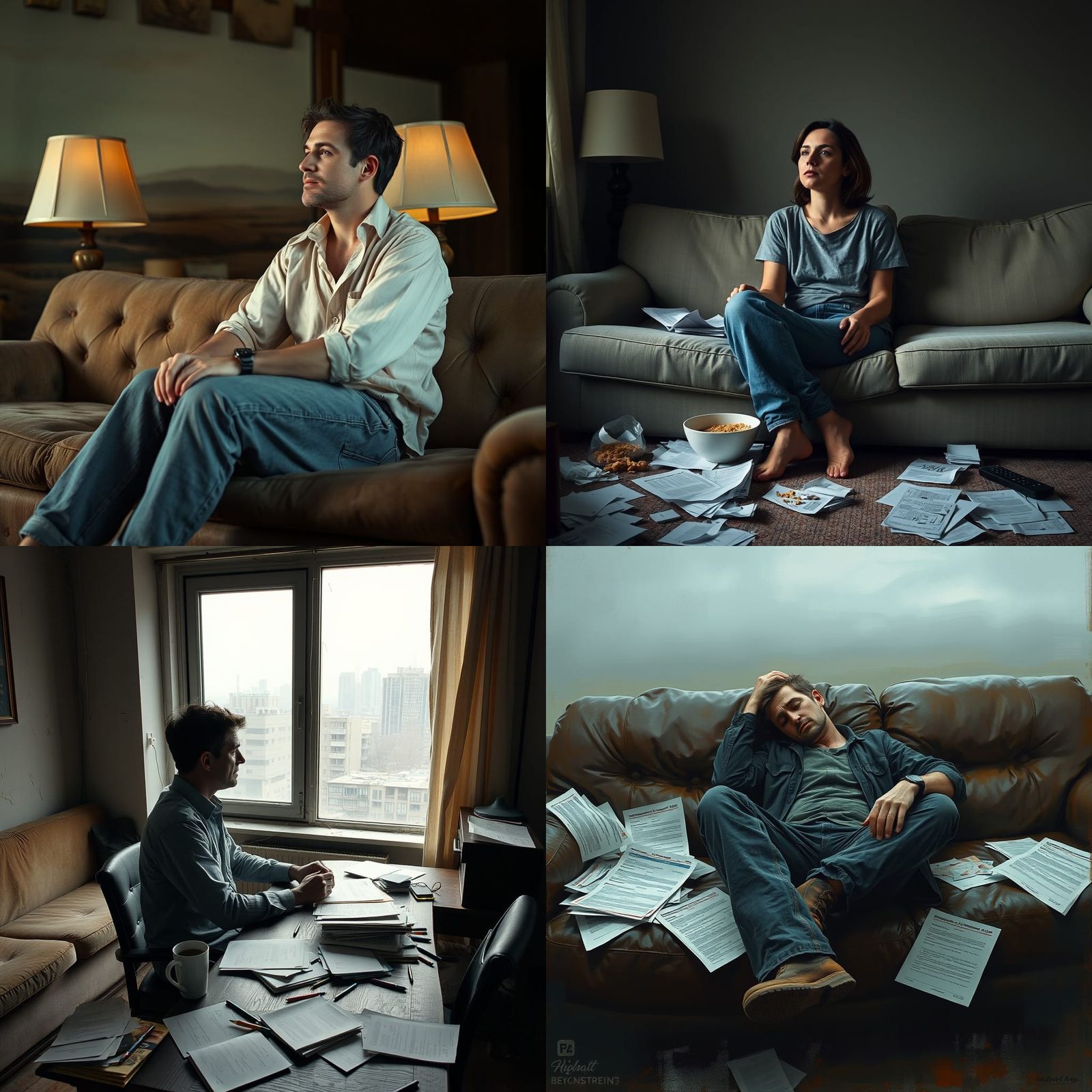 Contemplative Image of an Unemployed Person