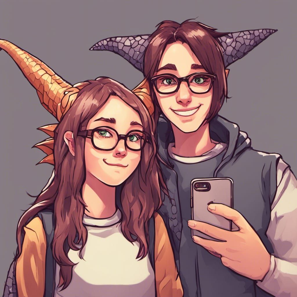 Dragonborn Couple Selfie