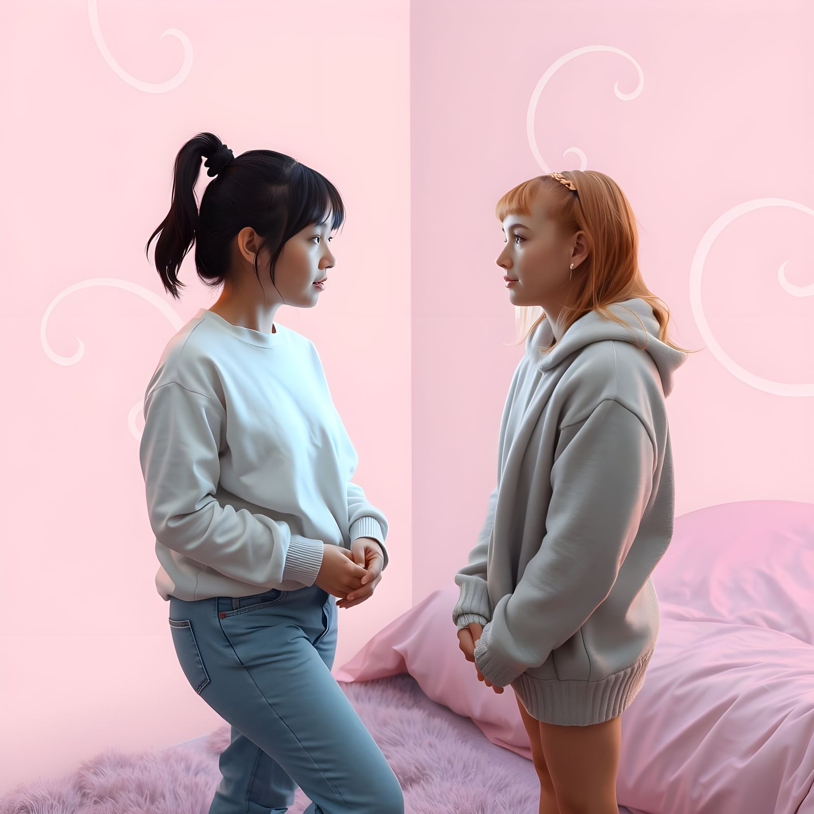 Pastel Hypnosis Scene in Digital Art Style