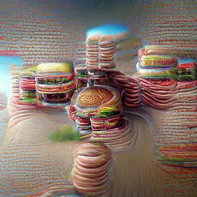 Hyperrealistic Recursive Burger in 4K