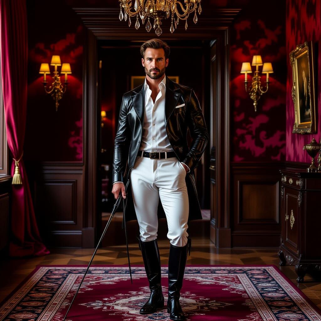 Opulent Castle Editorial in Classic Fashion Photography Styl...