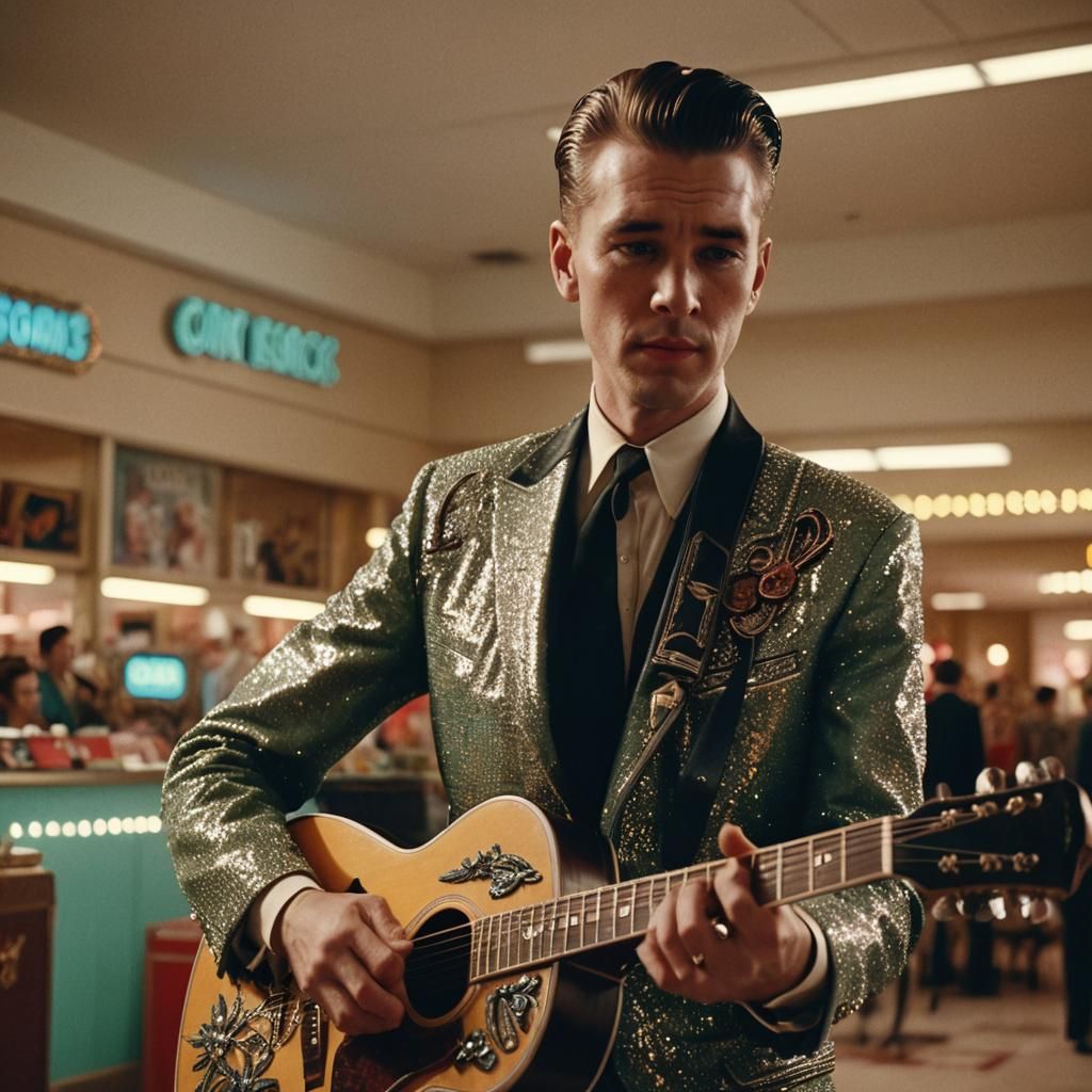 Rhinestone Cowboy in a 1950s Department Store