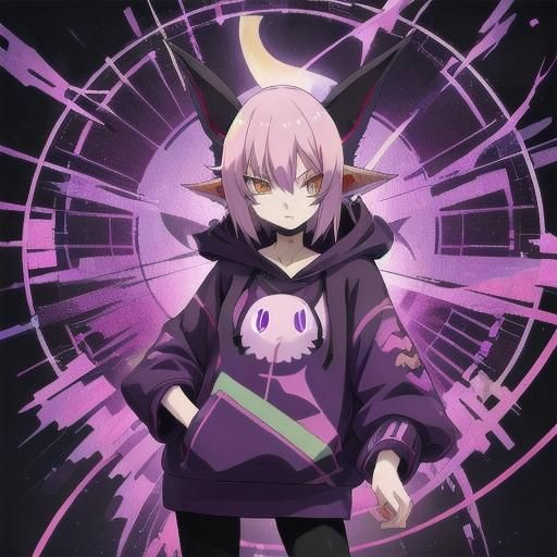 Espeon Girl Hoodie in Anime Style