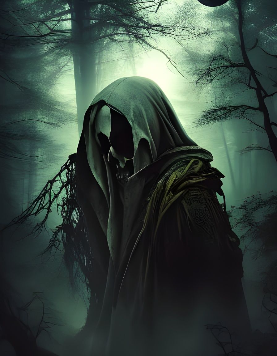 Faceless ghostly vagabond