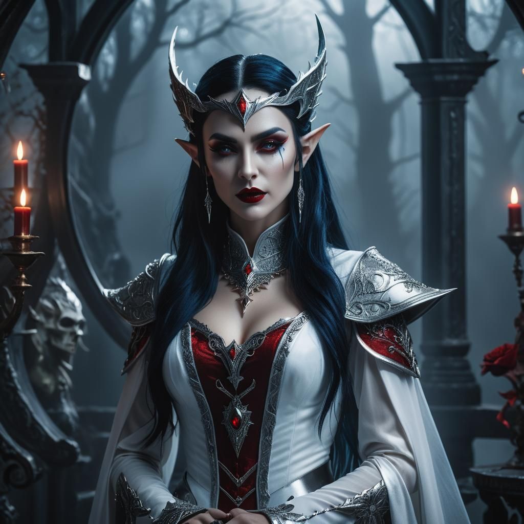 High Elf Queen with Magical Mirror