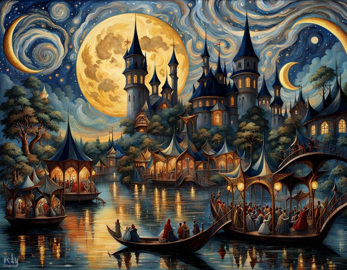 Medieval Dinosaur Rollercoaster in Gothic Theme Park