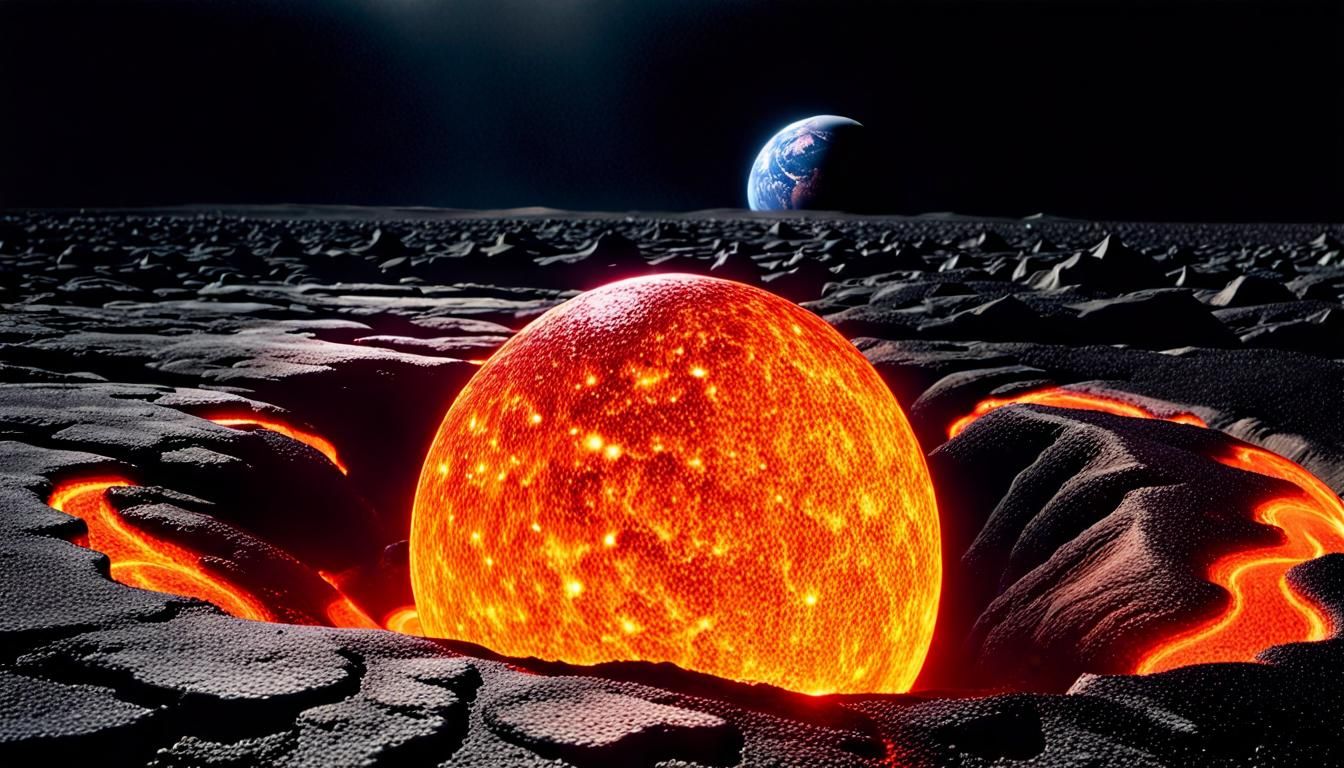 Lava ball on the moon