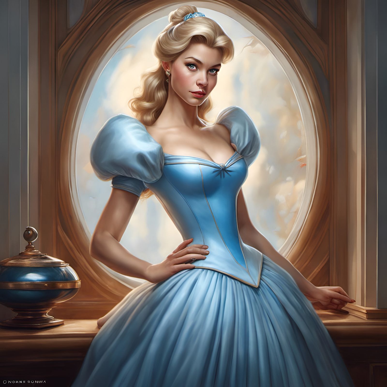 Hyperrealistic Portrait of Cinderella in Digital Art Style