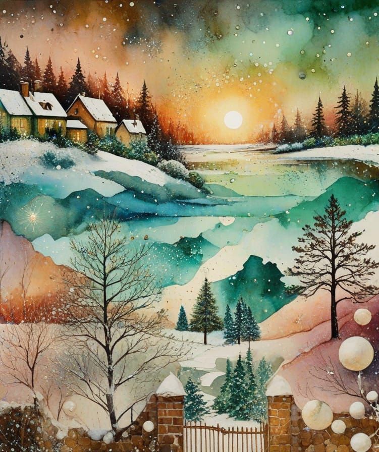 Winter Wonderland in Vibrant Colors