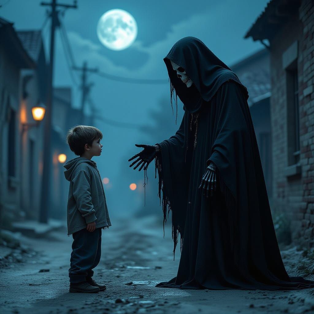 Boy Meets Death in Desolate Street: Gothic Art