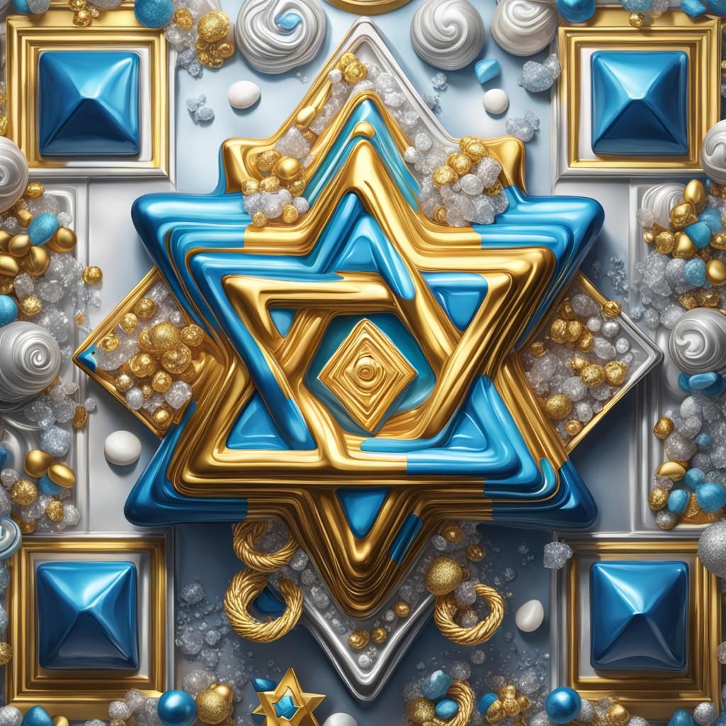 Star of David House in Candy Art Style