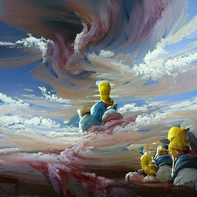 The Simpsons as Oil Painting by James Gurney