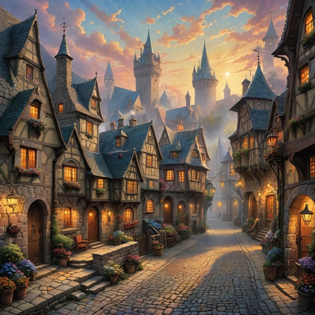 Cozy Medieval Home in Ethereal Fantasy Style