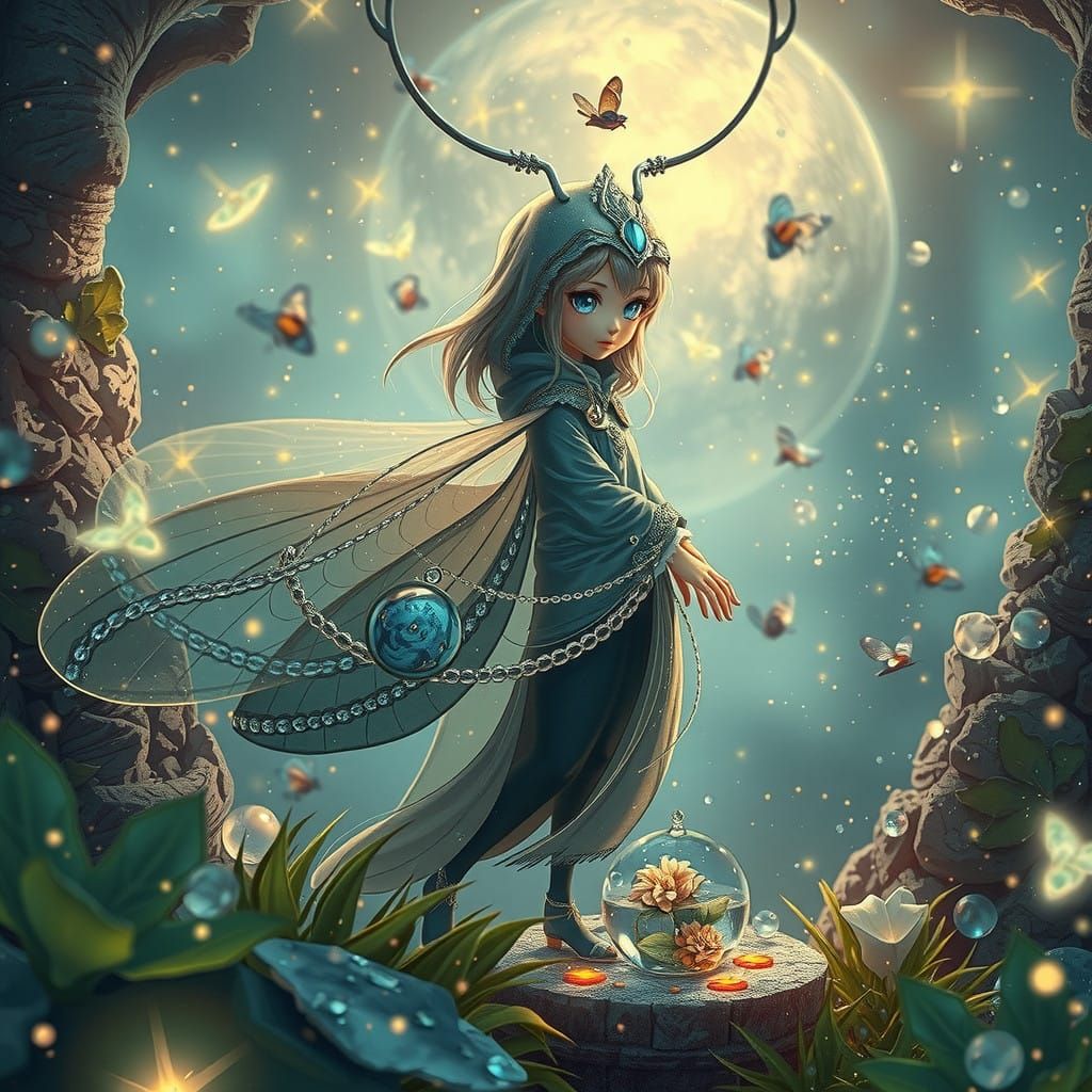 Enchanted Firefly in Whirling Vortex
