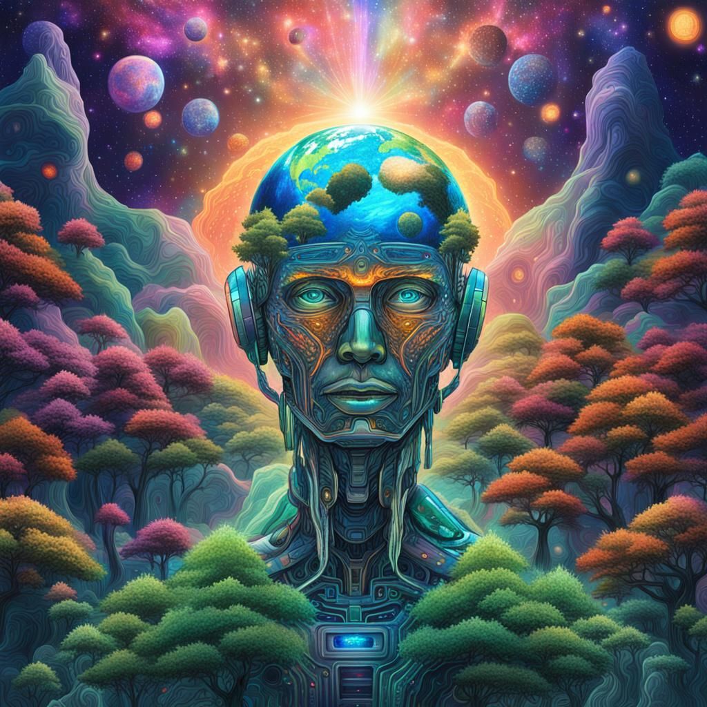 Robots and Trees Celebrate Earth Day in Cosmic Art