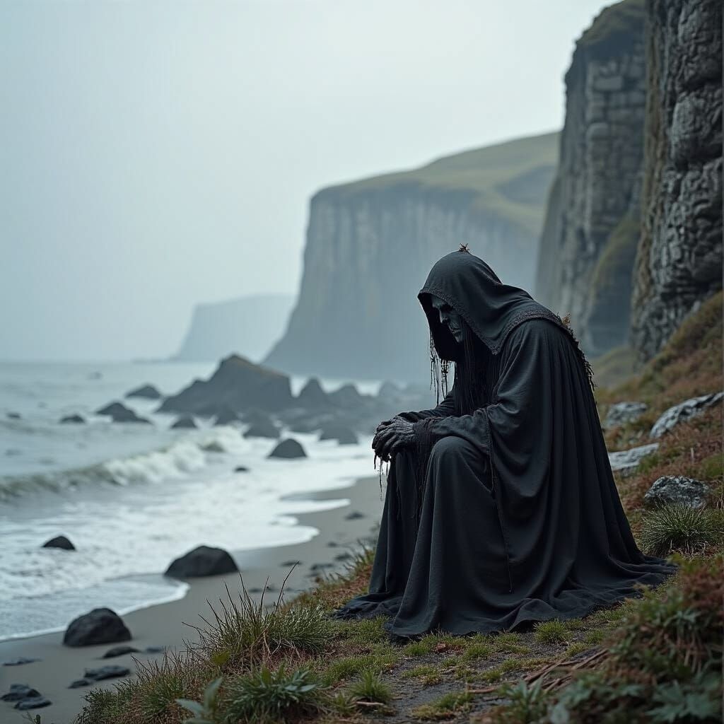 Grimdark Scene in Photographic Style