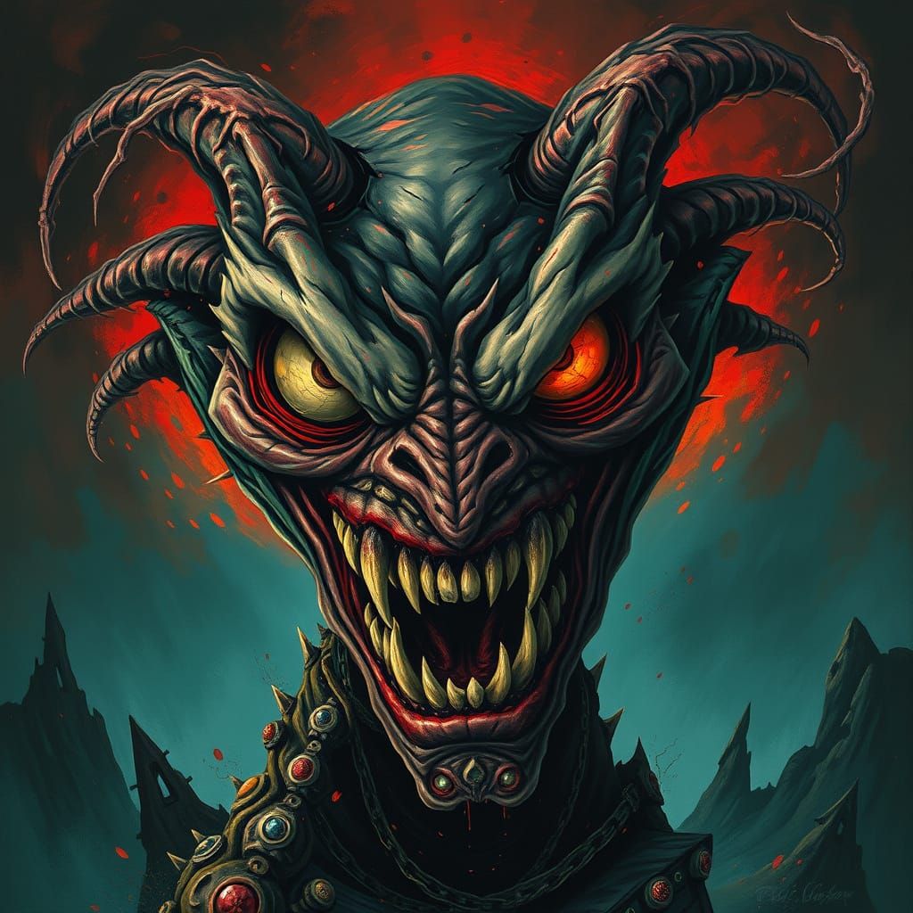 Twisted Creature Unleashes Fury in Dark, Ominous Landscape