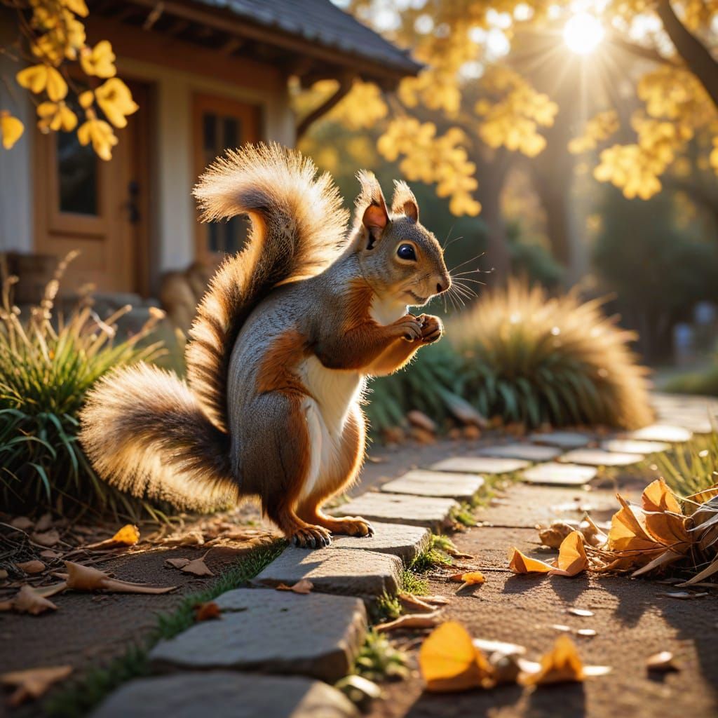 Hey squirrel,~ what are you eating?